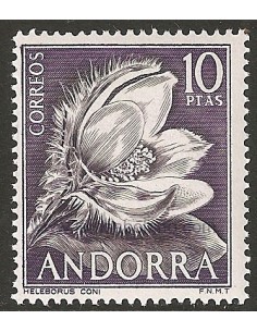 SELLOS DE ANDORRA ESPAÑOLA 1966 - FLORES DE ANDORRA - 1 VALOR CORREO