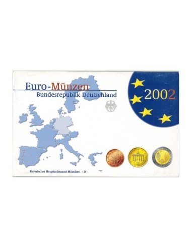 Euroset Alemania Ceca D 2002 8 monedas