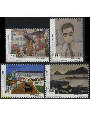 SELLOS DE AZORES 1999 - PINTURAS CONTEMPORANEAS - 4 VALORES - CORREO