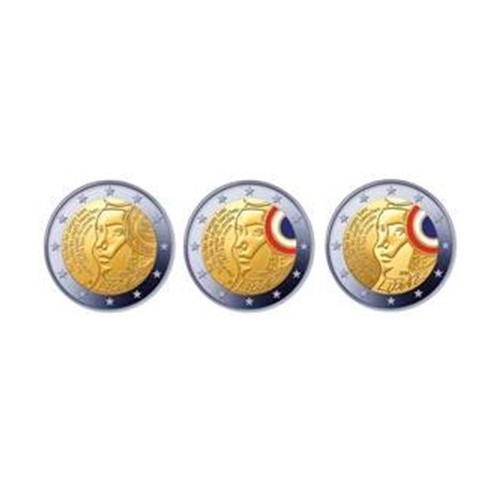 Francia 2015 República Moneda 2 Euro a color Proof
