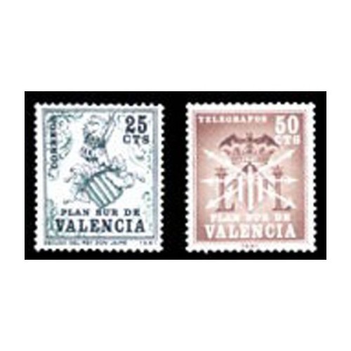 España 1963 Plan Sur Valencia Escudos Sellos Correo