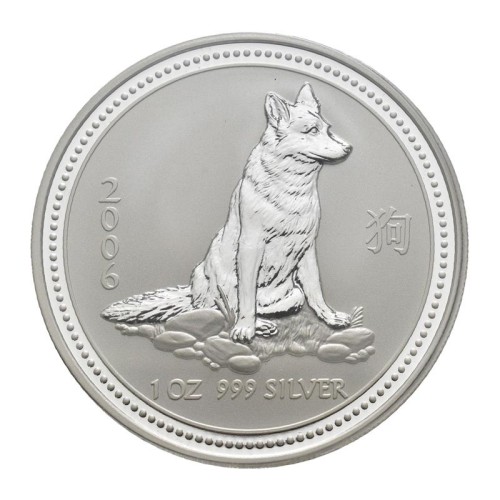 Australia 2009 Año Lunar del Perro Moneda 1 Onza de Plata