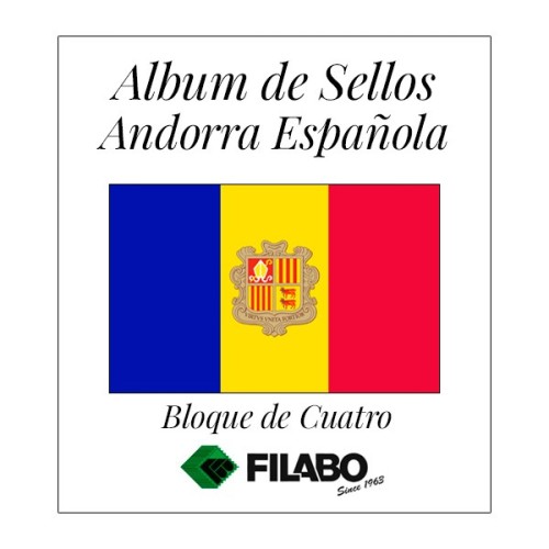 Andorra Española Suplemento Sellos Bloque de Cuatro Filabo por Años