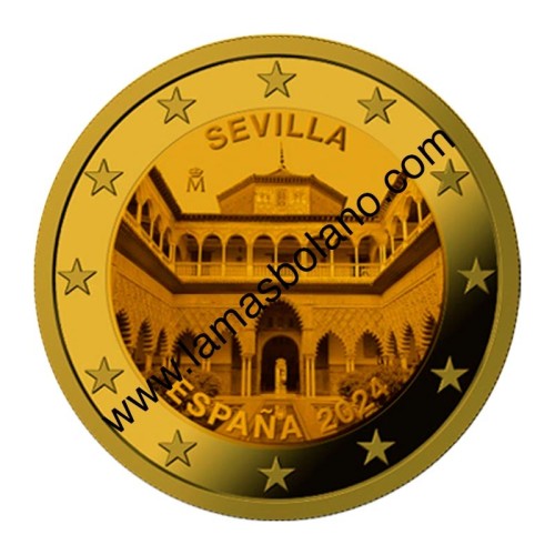 España 2024 Real Alcázar de Sevilla Moneda 2 Euro dorada