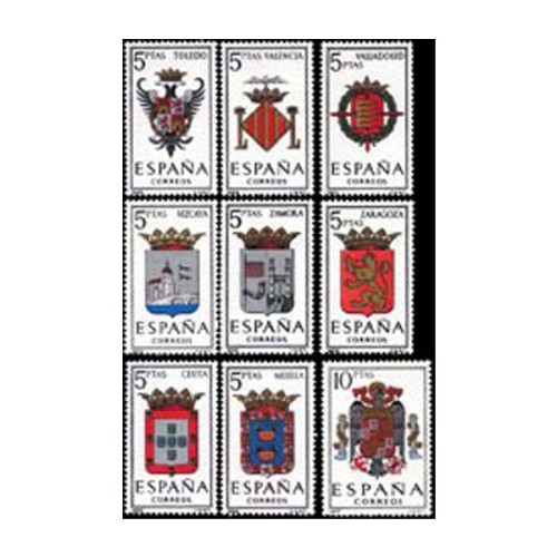 España 1966 Escudos Capitales Provincias Sellos Correo