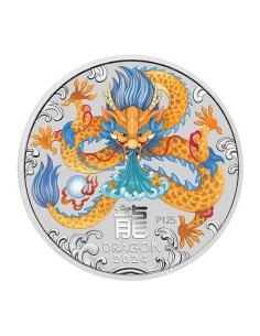 Año del Dragón 2024 Australia 1 Onza Plata |Monedas|Lamasbolano.com 2