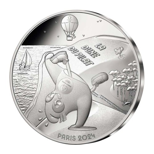 Francia 2024 La Duna de Pilat Moneda 10 Euro Plata