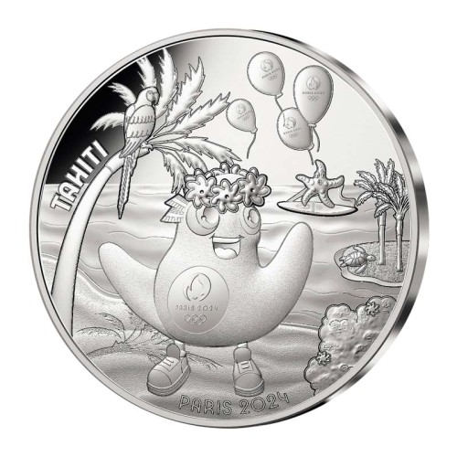 Francia 2024 Tahiti Moneda 10 Euro Plata