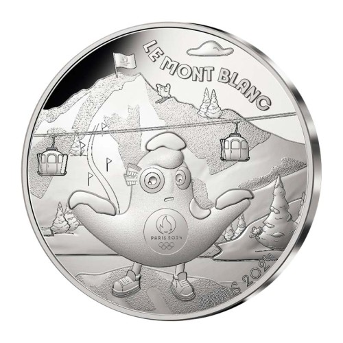 Francia 2024  El Mont Blanc Moneda 10 Euro Plata