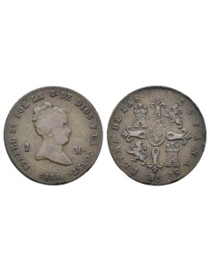2 Maravedís 1858 Barcelona Isabel II| Monedas |Lamasbolano.com