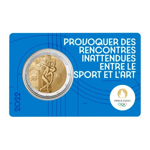 Francia 2022 Juegos Olímpicos Paris 2024 2 Euro Coincard Azul
