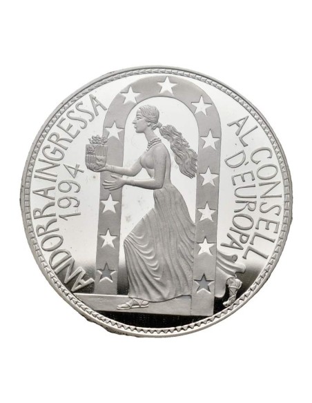 Ingreso consejo Europa 1995 Andorra 10 Diners Plata|Monedas|Lamasbolano.com