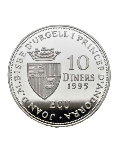 Ingreso consejo Europa 1995 Andorra 10 Diners Plata|Monedas|Lamasbolano.com