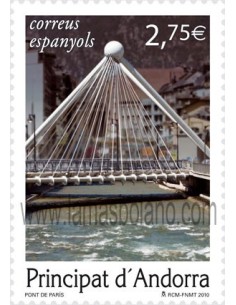SELLOS DE ANDORRA ESPAÑOLA 2010 - PUENTE DE PARÍS - 1 VALOR CORREO 