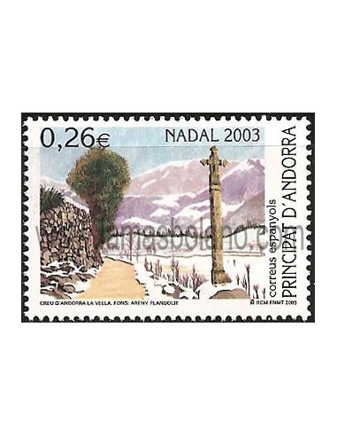 SELLOS DE ANDORRA ESPAÑOLA 2003 - NAVIDAD - 1 VALOR CORREO 