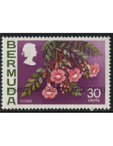 SELLOS DE BERMUDA 1970 - TECOMA - 1 VALOR - CORREO