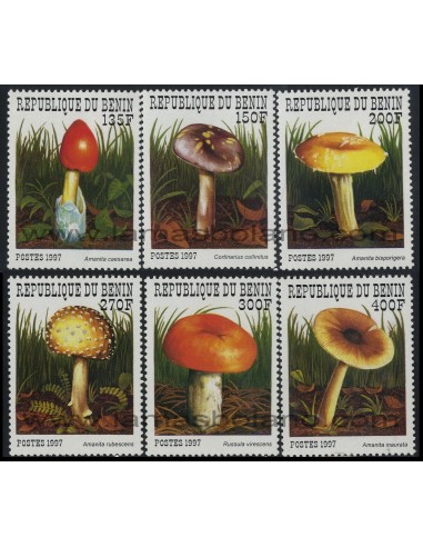 SELLOS DE BENIN 1997 - SETAS - 6 VALORES - CORREO