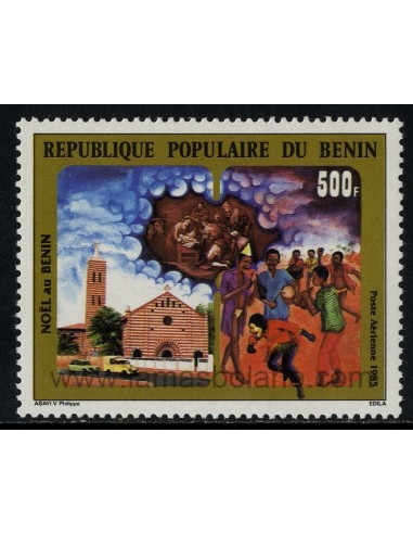 SELLOS DE BENIN 1985 - NAVIDAD - 1 VALOR - AEREO