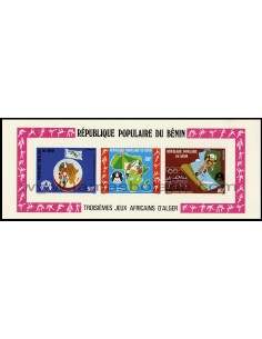 SELLOS DE BENIN 1978 - JUEGOS AFRICANOS DE ALGER - HOJITA BLOQUE