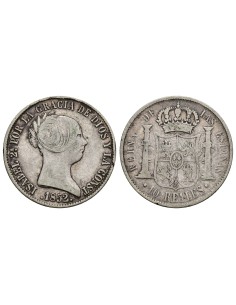 10 Reales 1852 Sevilla Isabel II| Monedas antiguas|Lamasbolano.com