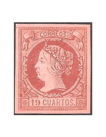 19 Cuartos 1860/1861 Isabel II España|Sellos|Lamasbolano.com