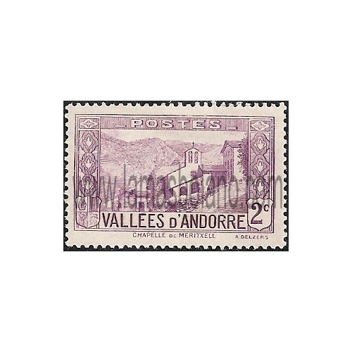 SELLOS DE ANDORRA FRANCESA 1932-1933 - PAISAJES DEL PRINCIPADO - 1 VALOR CORREO 