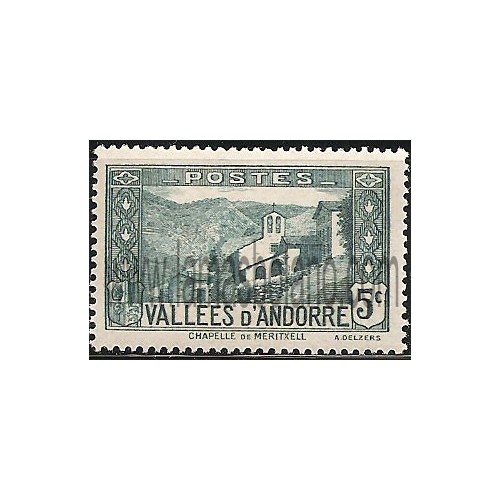 SELLOS DE ANDORRA FRANCESA 1932-1933 - PAISAJES DEL PRINCIPADO - 1 VALOR CORREO