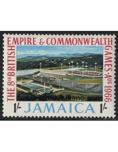 SELLOS DE JAMAICA 1966 - JUEGOS DEPORTIVOS DEL IMPERIO BRITANICO Y DE LA COMMONWEALTH EN KINGSTON - 1 VALOR - CORREO