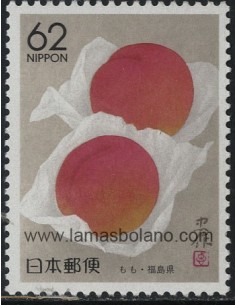 SELLOS DE JAPON 1990 - MELOCOTONES DE FUKUSHIMA - 1 VALOR - CORREO