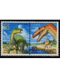SELLOS DE JAPON 1999 - DINOSAURIOS - 2 VALORES - CORREO