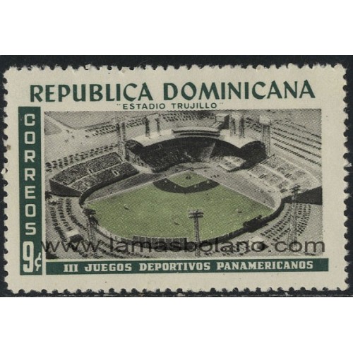 SELLOS DE DOMINICANA 1959 - III JUEGOS DEPORTIVOS PANAMERICANOS - 1 VALOR - CORREO