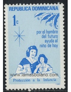 SELLOS DE DOMINICANA 1980 - PROTECCION DE LA INFANCIA - 1 VALOR - BENEFICENCIA