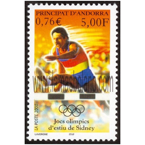 SELLOS DE ANDORRA FRANCESA 2000 - SYDNEY JUEGOS OLÍMPICOS - 1 VALOR CORREO 