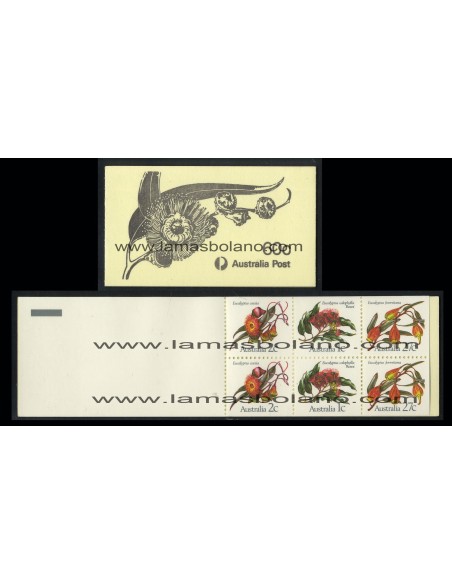 SELLOS DE AUSTRALIA 1982 - FLOR DE EUCALIPTO - CARNET