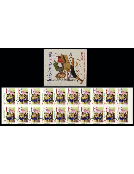 SELLOS DE AUSTRALIA 1992 - NAVIDAD - CARNET