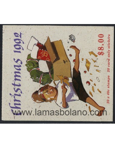 SELLOS DE AUSTRALIA 1992 - NAVIDAD - CARNET