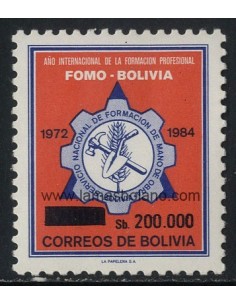 SELLOS DE BOLIVIA 1985 - AÑO INTERNACIONAL DE LA FORMACION PROFESIONAL - 1 VALOR - CORREO