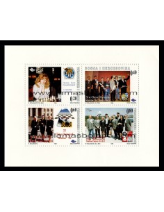 SELLOS DE BOSNIA HERZEGOVINA 1998 - CAMPEONES DE AJEDREZ - HOJITA BLOQUE