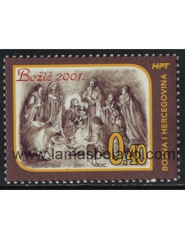 SELLOS DE BOSNIA CROATA 2001 - NAVIDAD - 1 VALOR - CORREO