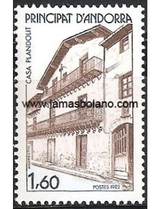 SELLOS DE ANDORRA FRANCESA 1983 - ARQUITECTURA ANDORRANA - 1 VALOR CORREO 