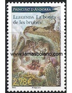 SELLOS DE ANDORRA FRANCESA 2012 - LEYENDA. LA TIENDA DE BRUJAS - 1 VALOR CORREO 