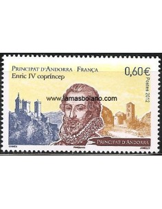 SELLOS DE ANDORRA FRANCESA 2012 - ENRIQUE IV - 1 VALOR CORREO 