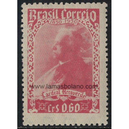SELLOS DE BRASIL 1950 - CARDENAL ARCOVERDE CENTENARIO DEL NACIMIENTO - 1 VALOR - CORREO