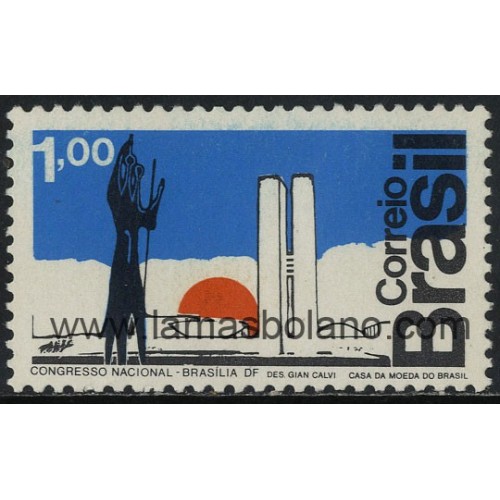 SELLOS DE BRASIL 1972 - CONGRESO NACIONAL - 1 VALOR - CORREO