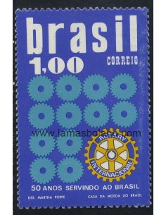 SELLOS DE BRASIL 1973 - ROTARY INTERNACIONAL EN BRASIL 50 ANIVERSARIO - 1 VALOR  - CORREO