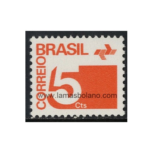 SELLOS DE BRASIL 1974 - CIFRAS - 1 VALOR - CORREO