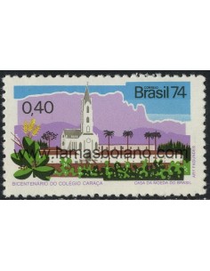 SELLOS DE BRASIL 1974 - BICENTENARIO DEL SEMINARIO CARAÇA DE SANTA BARBARA - 1 VALOR - CORREO
