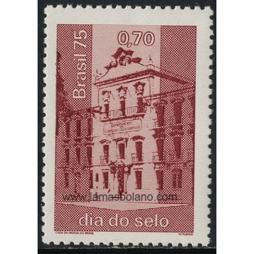 SELLOS DE BRASIL 1975 - DIA DEL SELLO - 1 VALOR - CORREO