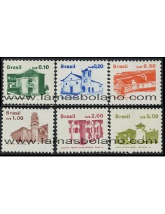 SELLOS DE BRASIL 1986 - PATRIMONIO ARQUITECTONICO ARTISTICO E HISTORICO DE BRASIL - 6 VALORES - CORREO