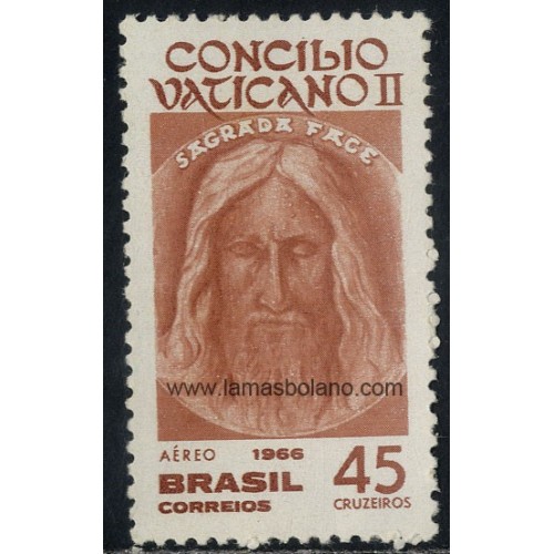 SELLOS DE BRASIL 1966 - CONCILIO VATICANO II - 1 VALOR - AEREO